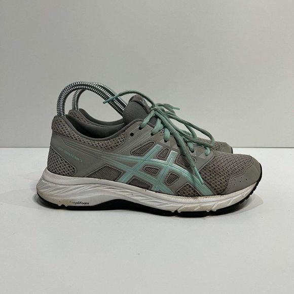 Asics Shoes - Asics Womens Gel Contend 5 1012A234 Gray Lace Up Low Top Running Shoes Size 6